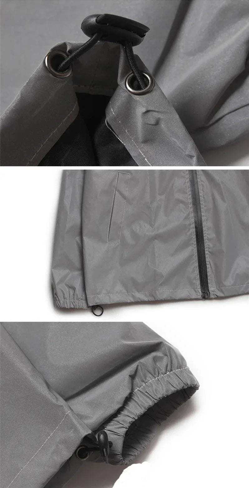 Men's Reflective Hooded Windbreaker – Waterproof, Hip Hop Style